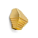 Væglampe J.J.W. 01 E27 IP20, guld dæmpbar