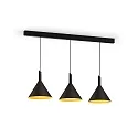 Wever & Ducré Pendel SHIEK 3.0 uden roset, Dim-To-Warm, med åbent kabel IP20, guld mat, sort mat dæmpbar