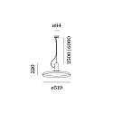 Wever & Ducré Pendel ROOMOR CABLE 1.4 - PAR16 - 600CM GU10 IP20, guld, kulsort dæmpbar