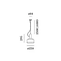 Wever & Ducré Pendel ROOMOR CABLE 1.2 - PAR16 - 600CM GU10 IP20, grå, kulsort dæmpbar