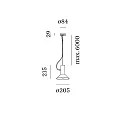 Wever & Ducré Pendel ROOMOR CABLE 1.1 - PAR16 - 600CM GU10 IP20, mat, kulsort dæmpbar