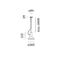 Wever & Ducré Pendel ROOMOR CABLE 1.1 - E27 - 600CM E27 IP20, guld, kulsort dæmpbar