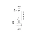 Wever & Ducré Pendel ROOMOR CABLE 1.2 - E27 - 600CM E27 IP20, grå, kulsort dæmpbar
