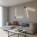 Wever & Ducré ceiling luminaire FIL SPIN 1.0 with jointed arm, indirect IP20, black matt dimmable