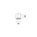 Wever & Ducré Downlight HEXO MINI 1.0 uden reflektor GU10 IP20, sort mat