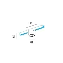 Wever & Ducré Skinne spot HEXO ON STREX 1.0 med adapter IP20, guld, sort mat, hvid mat 