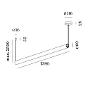 Wever & Ducré Pendel FINELLE 1.0 med diffuser IP20, sort mat dæmpbar