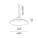 Wever & Ducré pendant luminaire CLEA 2.0 - Ø 50CM round, direct / indirect IP20, silk grey dimmable