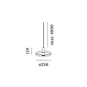 Wever & Ducré Pendel ODREY CEILING SUSP 1.2 PAR16 GU10 IP20, guld, hvid mat 