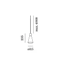Wever & Ducré Pendel ODREY CEILING SUSP 1.5 PAR16 GU10 IP20, hvid mat 