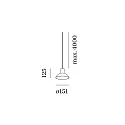 Wever & Ducré Pendel ODREY CEILING SUSP 1.7 GU10 IP20, sort mat 
