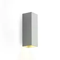 Wever & Ducré Væglampe BOX MINI 2.0 up / down GU10 IP20, aluminium børstet dæmpbar