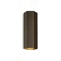 Væglampe HEXO MINI 2.0 - PAR16 up / down, 2-flammer GU10 IP20, bronze dæmpbar
