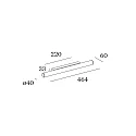 Wever & Ducré Spejllampe MIRBA 1.0 cylindrisk, multipower IP44, sort mat dæmpbar