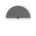 cover TAPIS 2.1 half round, mechanical, grey, marble