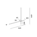Wever & Ducré LED Design Wall luminaire FINLIN 4.0, 66.5 x 64.5cm, 12W 3000K, CRi >90, dimmable, black