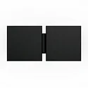 Væglampe CG SQUARE 2G BIG E27 IP20, sort mat