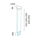 Wever & Ducré bollard lamp PALOS ROUND OUTDOOR FLOOR SURF 2.0 IP65, anthracite