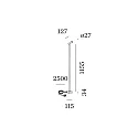 Standerlampe MATCH 1.0 justerbar, UGR < 19, med ledningsdæmper IP20, mat, kulsort dæmpbar
