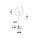 Wever & Ducré Standerlampe MIRRO FLOOR 3.0 E27, aluminium, sort mat dæmpbar