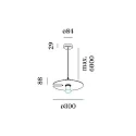 Wever & Ducré Pendel MIRRO CEILING SUSP 1.0 E27 IP20, aluminium, sort mat 