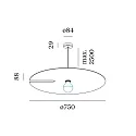 Wever & Ducré Pendel MIRRO CEILING SUSP 3.0 E27 IP20, aluminium, sort mat 