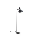 Wever & Ducré Floor lamp ROOMOR 1.0 PAR16, GU10, deep black, with cord switch, with shade 2.0