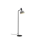 Standerlampe ROOMOR FLOOR 1.2 - PAR16 / SHADE 2.0 med afbryder, med stik, justerbar GU10 IP20, grå, kulsort 