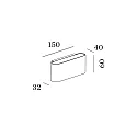 Wever & Ducré Udendørs wall luminaire KIOSK 1.0 up / down, med linseoptik IP65, antracit dæmpbar