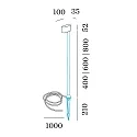 Wever & Ducré Udendørs lampe KIOSK 1.1 1-flamme, justerbar, uden sokkel IP65, bronze, mat dæmpbar