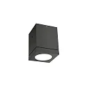 Udendørs loftlampe TUBE CARRÉ 1.0 LED PHASE down, firkantet, stiv IP65, antracit dæmpbar