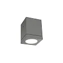 Udendørs loftlampe TUBE CARRÉ 1.0 LED PHASE down, firkantet, stiv IP65, mørkegrå dæmpbar