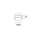 ceiling luminaire BLAS 1.0 round, surface-mounted version IP65, mat, deep black dimmable