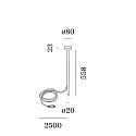 Wever & Ducré Jordspydslampe POLA 2.0 - 24V PLUG&PLAY med stik, on/off, Plug&Play IP65, bronze, mat 