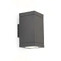Udendørs wall luminaire TUBE CARRÉ WALL 2.0 PAR16 up / down, tosidet GU10 IP65, mørkegrå