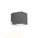 Udendørs wall luminaire TUBE CARRÉ WALL 1.0 LED PHASE ensidig IP65, mørkegrå dæmpbar