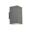 Udendørs wall luminaire TUBE CARRÉ WALL 2.0 LED PHASE up / down, tosidet IP65, mørkegrå dæmpbar