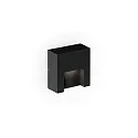 Udendørs wall luminaire RETO WALL SURFACE OUTDOOR 0.8 firkantet IP65, sort mat dæmpbar