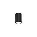 Udendørs loftlampe TRAM 1.0 down, cylindrisk, dæmpbar IP65, sort mat dæmpbar