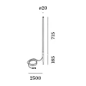 Jordspydslampe REED 2.0 - 24V PLUG&PLAY lang, med stik, on/off, Plug&Play IP65, antracit 