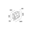 indbygningsramme ORIS 1.3 / RETO 1.3 - RECESSED HOUSING med ramme, perforeret, sort