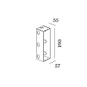 Wever & Ducré Installationshus ORIS 0.7 / RETO 2.0 - CONCRETE HOUSING skylle, sort