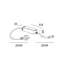 LED driver 30/24W IP67 - 24V PLUG&PLAY med stik, omskiftelig, sort