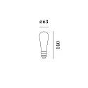 Wever & Ducré lamp Edison pear shape E27 5,9W 532lm 2200K CRI 90-100 dimmable