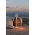 Zafferano battery table lamp POLDINA MICRO IP65, white dimmable