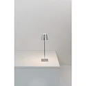 Zafferano Batteri bordlampe POLDINA MICRO IP65, chrom, blank dæmpbar