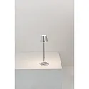 Zafferano Batteri bordlampe POLDINA MICRO IP65, chrom, blank dæmpbar