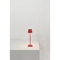 Zafferano Batteri bordlampe POLDINA MICRO IP65, rød dæmpbar