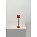 Zafferano Batteri bordlampe POLDINA MICRO IP65, rød dæmpbar