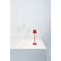 Zafferano Batteri bordlampe POLDINA MICRO IP65, rød dæmpbar